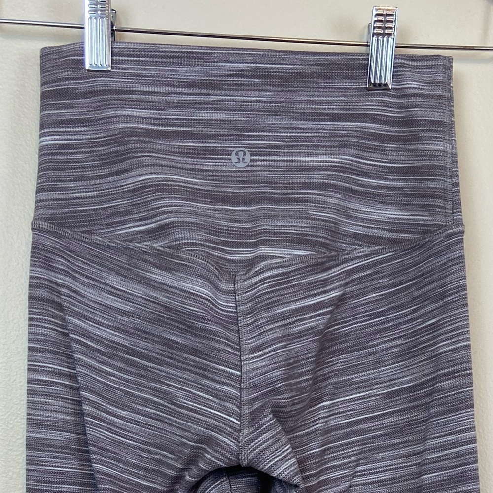Lululemon Align Crop *21" Mini Space Dye Herringbone Jacquard Heathered Size 4 - Picture 9 of 11